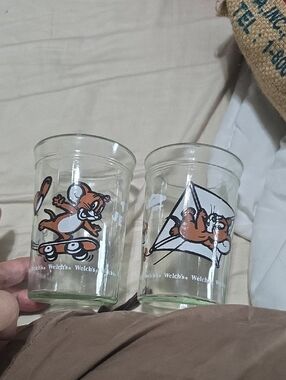 Welch's Vintage Jerry Mouse Skateboard Glasses - Set of 2